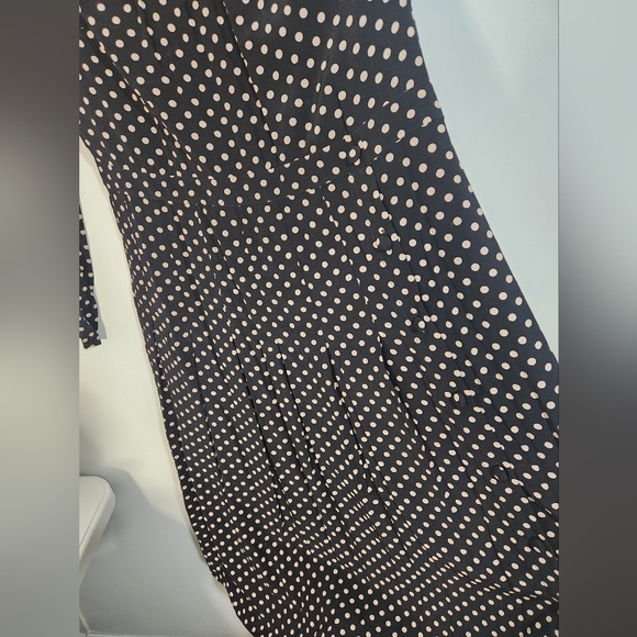 Boden Black Pink Polka Dot Dress, Size 12 - Picture 4 of 10